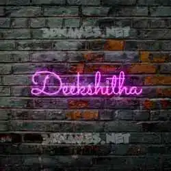 deekshitha in Pink Neon style - 3D name wallpaper