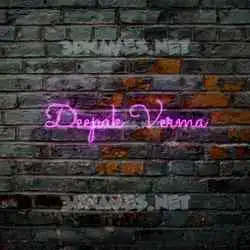 deepak verma in Pink Neon style - 3D name wallpaper