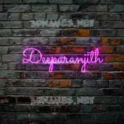 deeparanjith in Pink Neon style - 3D name wallpaper