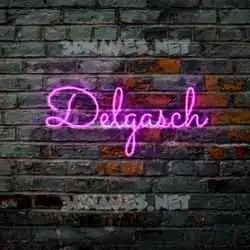 delgasch in Pink Neon style - 3D name wallpaper