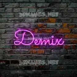 demix in Pink Neon style - 3D name wallpaper