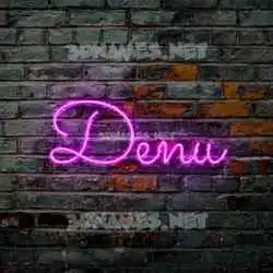 denu in Pink Neon style - 3D name wallpaper