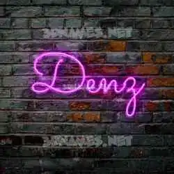denz in Pink Neon style - 3D name wallpaper