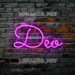 deo in Pink Neon style - 3D name wallpaper