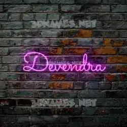 devendra in Pink Neon style - 3D name wallpaper