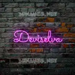 deviselva in Pink Neon style - 3D name wallpaper