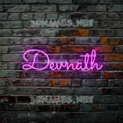 devnath in Pink Neon style - 3D name wallpaper