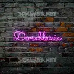 devsablania in Pink Neon style - 3D name wallpaper