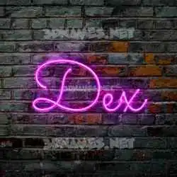 dex in Pink Neon style - 3D name wallpaper