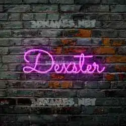 dexster in Pink Neon style - 3D name wallpaper