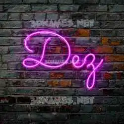 dez in Pink Neon style - 3D name wallpaper