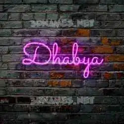 dhabya in Pink Neon style - 3D name wallpaper