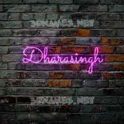 dharasingh in Pink Neon style - 3D name wallpaper