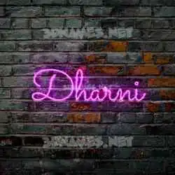 dharni in Pink Neon style - 3D name wallpaper