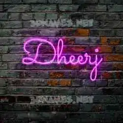 dheerj in Pink Neon style - 3D name wallpaper