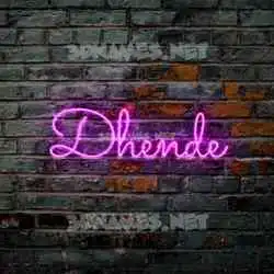 dhende in Pink Neon style - 3D name wallpaper