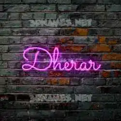 dherar in Pink Neon style - 3D name wallpaper