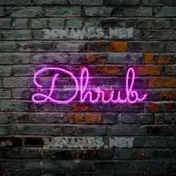 dhrub in Pink Neon style - 3D name wallpaper