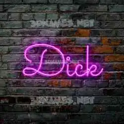 dick in Pink Neon style - 3D name wallpaper