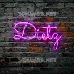 dietz in Pink Neon style - 3D name wallpaper