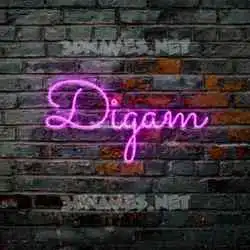 digam in Pink Neon style - 3D name wallpaper