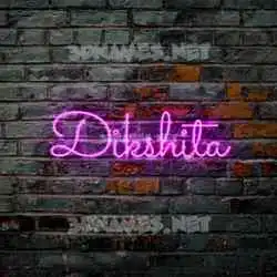 dikshita in Pink Neon style - 3D name wallpaper