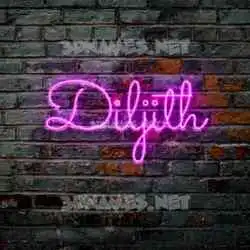 diljith in Pink Neon style - 3D name wallpaper