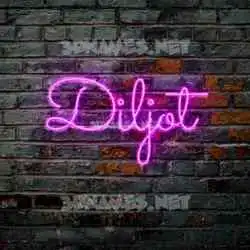 diljot in Pink Neon style - 3D name wallpaper