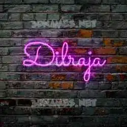 dilraja in Pink Neon style - 3D name wallpaper