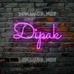 dipak in Pink Neon style - 3D name wallpaper
