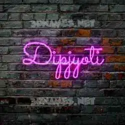 dipjyoti in Pink Neon style - 3D name wallpaper