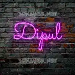 dipul in Pink Neon style - 3D name wallpaper