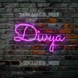 divya in Pink Neon style - 3D name wallpaper
