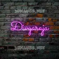 divyaraja in Pink Neon style - 3D name wallpaper