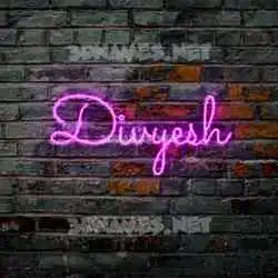 divyesh in Pink Neon style - 3D name wallpaper