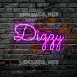 dizzy in Pink Neon style - 3D name wallpaper