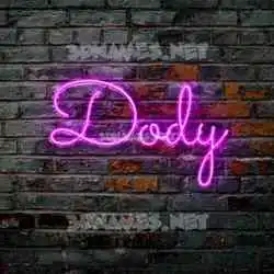 dody in Pink Neon style - 3D name wallpaper