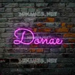 donae in Pink Neon style - 3D name wallpaper