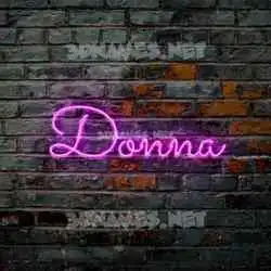 donna in Pink Neon style - 3D name wallpaper