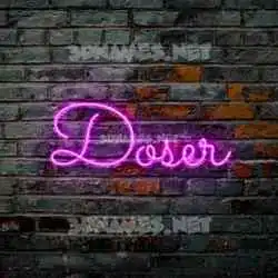 doser in Pink Neon style - 3D name wallpaper