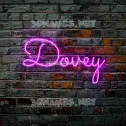 dovey in Pink Neon style - 3D name wallpaper