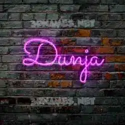 dunja in Pink Neon style - 3D name wallpaper