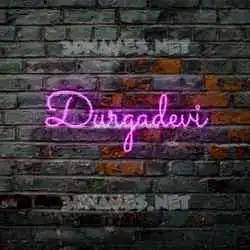 durgadevi in Pink Neon style - 3D name wallpaper