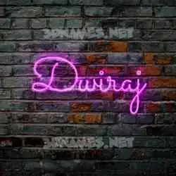 dwiraj in Pink Neon style - 3D name wallpaper
