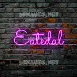 eatedal in Pink Neon style - 3D name wallpaper