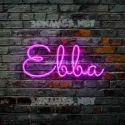 ebba in Pink Neon style - 3D name wallpaper