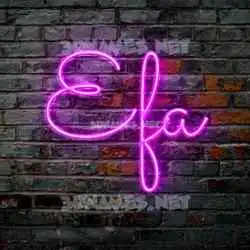 efa in Pink Neon style - 3D name wallpaper