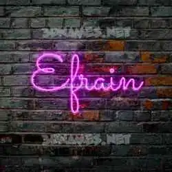 efrain in Pink Neon style - 3D name wallpaper