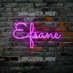 efsane in Pink Neon style - 3D name wallpaper