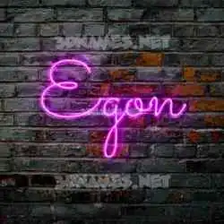 egon in Pink Neon style - 3D name wallpaper
